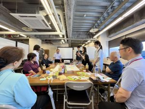 フジ宇和島桜町店　活動拠点づくり 地元企業の空きスペースをどう活用していきたいか、地域の方や学生さんと一緒に話し合いました。